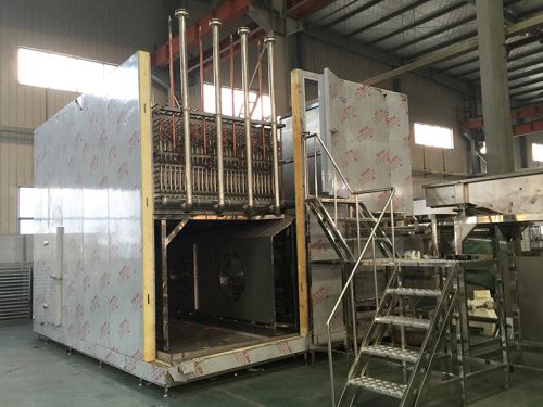 Máquina de congelación IQF con lecho fluidizado